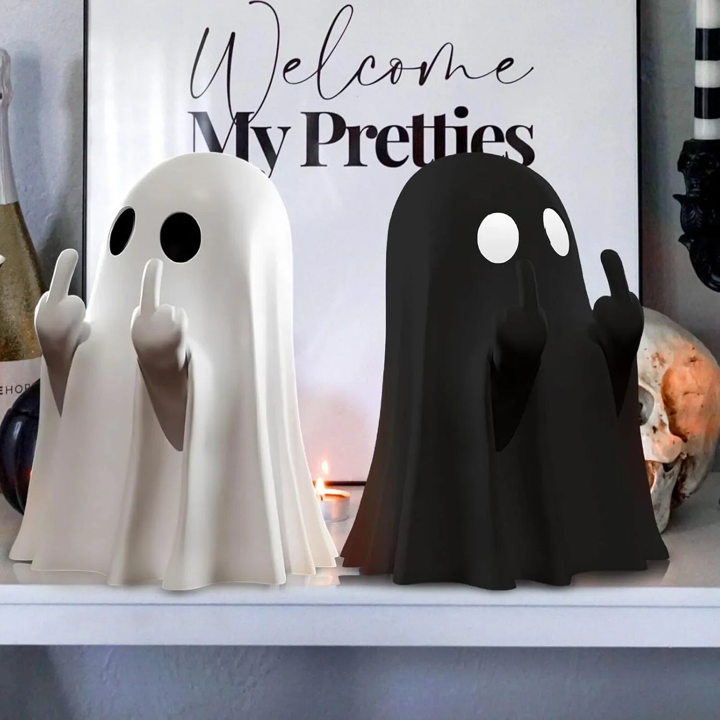 🎁Holiday Haul Sale: 🔥Buy 1 Get 1 Free 🎁Holiday Ghost Figurine - Spooky Resin Ghost Statue